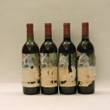 Château Mouton Rothschild, Pauillac 1st Growth, 1982, four bottles (one mid neck, two low neck,