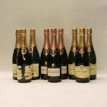 Assorted Champagne to include: Nicolas Feuillatte, N/V, three bottles (very dirty labels); Bollinger