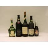 Assorted to include: D.O.M. Benedictine Liqueur, one bottle (label on neck of bottle, Aux Gourmets);