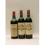 Assorted Château L’Angélus, Saint-Émilion Grand Cru to include: 1957, one bottle; 1967, two