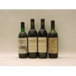 Assorted to include: Sandeman Claret, 1978, one bottle; Château Beaumont, Haut-Médoc Cru Bourgeois