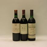 Assorted Red Bordeaux to include one bottle each: Château La Couronne, Pauillac, 1971; Château Petit