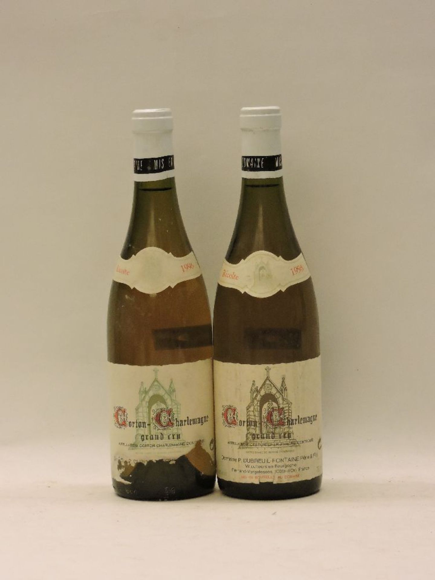 Corton Charlemagne, Grand Cru, Domaine P Dubreuil Fontaine Père et Fils, 1996, two bottles (one