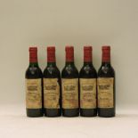 Château Grand-Puy-Lacoste, Pauillac 5th Growth, 1986, five half bottles (dirty labels)