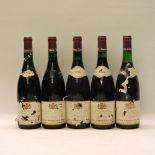 Côte-Rôtie, Les Lunettes, Paul Jaboulet Aîné, 1985, five bottles (damaged labels, one with vintage