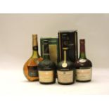 Assorted Cognac to include one bottle each: Courvoisier Cognac, VSOP, (boxed); Courvoisier Cognac,