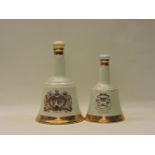 Assorted Bell’s Porcelain Decanters to include: Decanter Commemorating Marriage of Charles & Diana