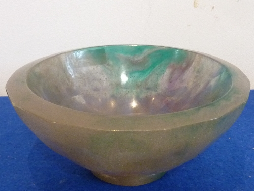 François Émile Décorchemont (French, 1880-1971), a circular glass Bowl in pâte de verre,