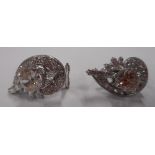 A pair of superb quality diamond Earrings,