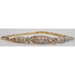 A fine 18-carat and platinum Art Deco diamond Bracelet CONDITION REPORT: Upon close