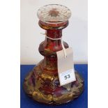 An early ruby glass Decanter