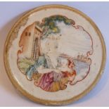 A rare mid-18th century Chinese circular porcelain Disc,