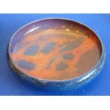 An early-20th century Royal Doulton Sung glaze pottery Bowl, mottled blue,