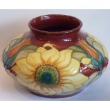 A modern Moorcroft pottery Vase of squat ovoid section,