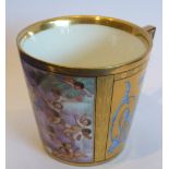 A 19th century Berlin Porcelain Coffee Can of tapering cylindrical form,