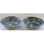 A small pair of Chinese porcelain mid-17th century style Sauce Dishes,