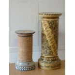 ADDED LOT Two 19th century ceramic Plant Stands,