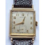 A gentleman's 14-carat yellow gold cased Dress Wristwatch,