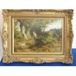 A good gilt-framed 19th century Oil on Canvas countryside study;