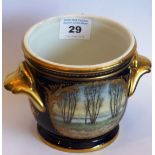 A French hard-paste porcelain cache pot in the Sevres manner,