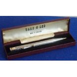 A hallmarked silver Yard-O-Led Pencil (cased)