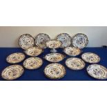An early 20th century Royal Crown Derby porcelain part Dessert Service comprising Comport on