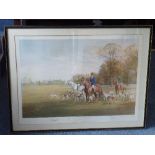 A large Hogarth-framed and glazed limited edition (11/50) colour fox hunting print 'The Duke of