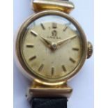 A lady's Omega dress wristwatch, the signed dial with baton markers, in original case,