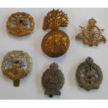 Six cap badges: the Army Cyclist Corps; 25th (County of London) Cyclist Battalion - Tinax et Audax;