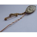 A George III period (probably late-18th century) rose gold coloured Stick Pin,