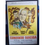 An original Movie Poster 'Comando Suicida' with Telly Savalas, Robert Culp and James Mason etc.