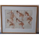 A series of five female nude watercolour studies; each individually named and dated 18 May 99;