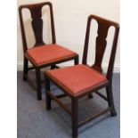 A pair of mid-18th century mahogany salon chairs;