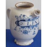A circa 1700 Italian tin-glazed earthenware wet drug jar;