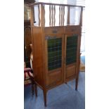 ADDED LOT An early 20th Century Arts and Crafts oak Display Cabinet in high Liberty's of London