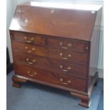 A good late-18th century mahogany writing bureau;