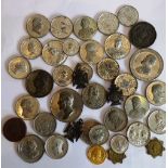 A fascinating collection of 19th century commemorative medallions etc.