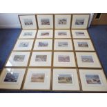 After Archibald Thorburn; a very good set of 20 gilt-framed and glazed colour prints of mallard,
