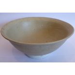 A Chinese Song Dynasty ceramic Qingbai bowl having circular unglazed foot, 15.