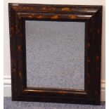 A late 17th Century style (later) faux tortoiseshell picture frame (now as a mirror),