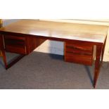 A good Danish rosewood writing desk designed by Kai Kristiansen (Danish,