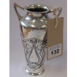 A small signed WMF Art Nouveau vase CONDITION REPORT: This is silver plated and has