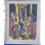 Mark Miller Mundy; a framed oil on canvas abstract; signed and dated June '65 verso,