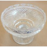 A fine early Waterford signed Irish cut-glass bowl of typical design together with a Waterford