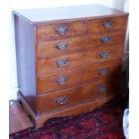 An 18th century oak chest;