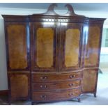 A very fine late 19th/early 20th century serpentine-fronted mahogany,