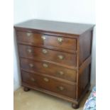 A two-part late 17th/early 18th century oak chest;