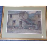 WALTER EMSLEY, a watercolour study, Glyn Farm, Glan, Conway,