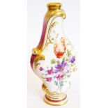 A 19th century KPM porcelain scent bottle (minus stopper) of Rococo form;