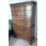 A good late-18th century mahogany chest on chest;